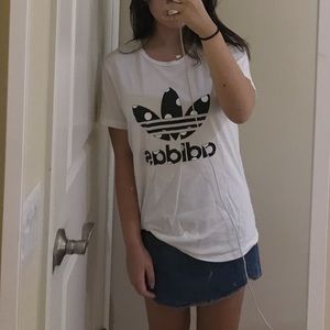 adidas logo polka dot t-shirt